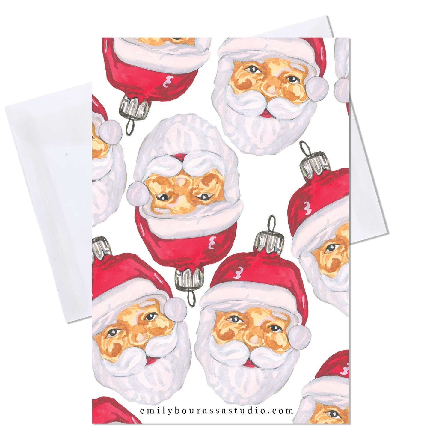 Santa Ornament Greeting Card