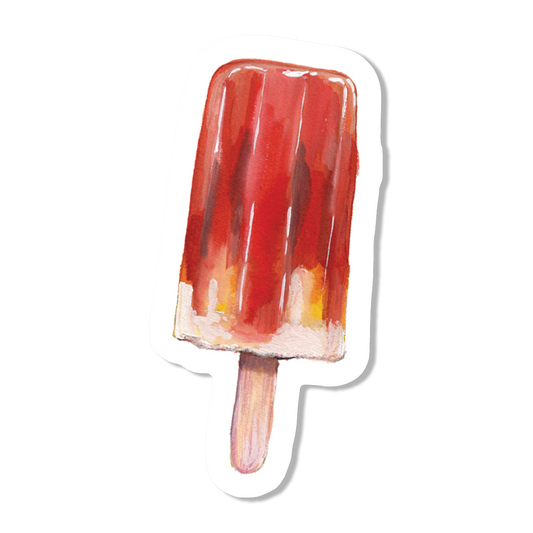 Strawberry Popsicle Vinyl Sticker