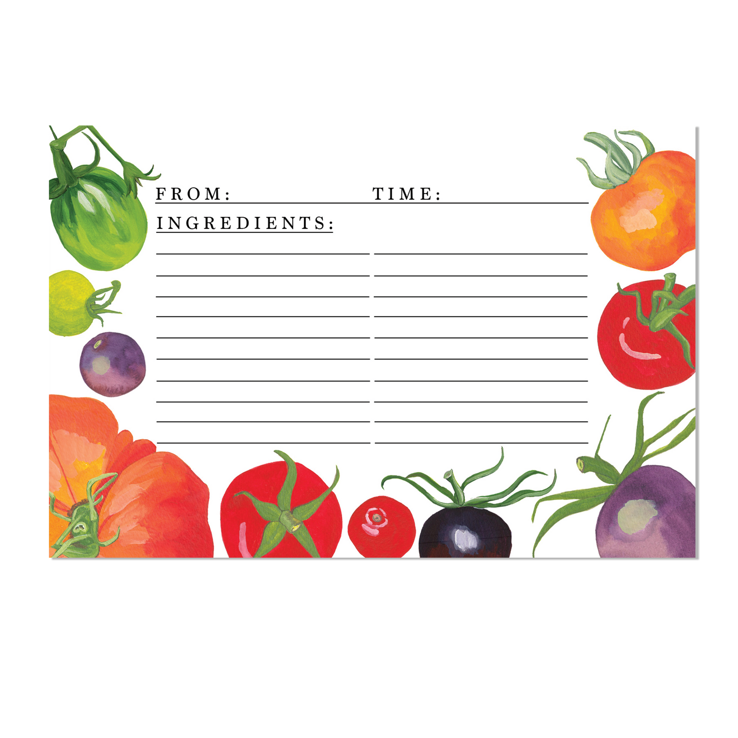 Tomato Recipe Card Set