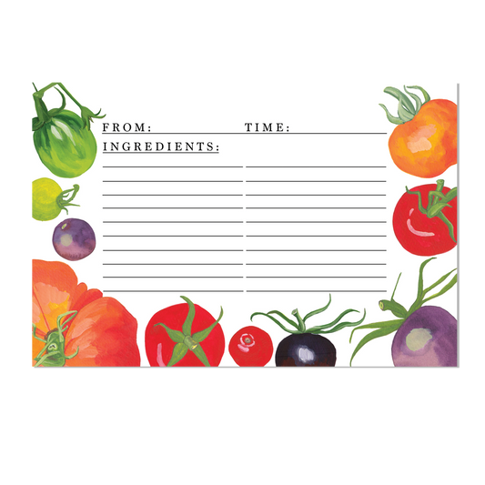 Tomato Recipe Card Set