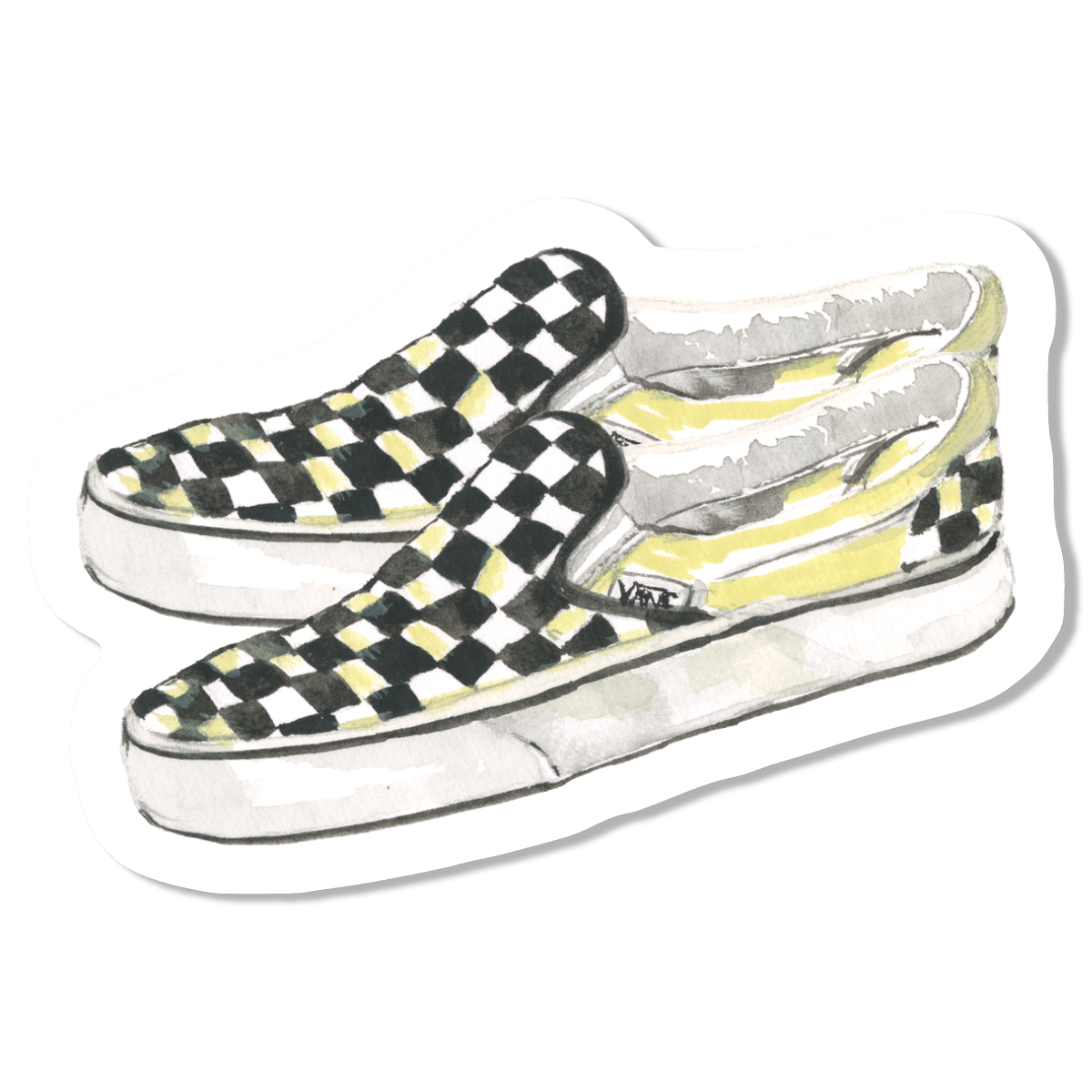 Checkered Vans Vinyl Sticker