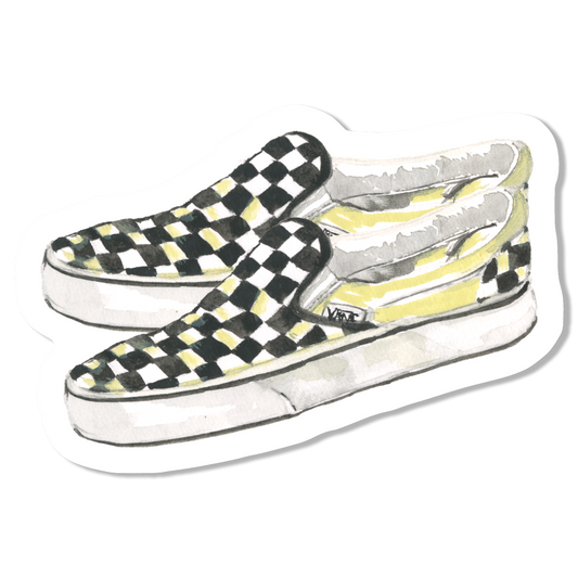 Checkered Vans Vinyl Sticker