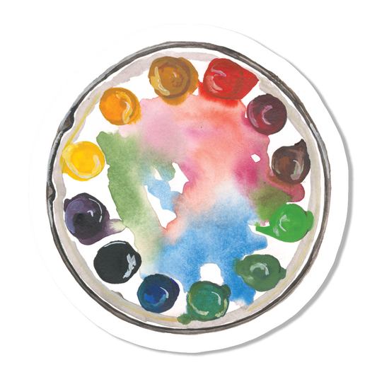 Watercolor Palette Vinyl Sticker