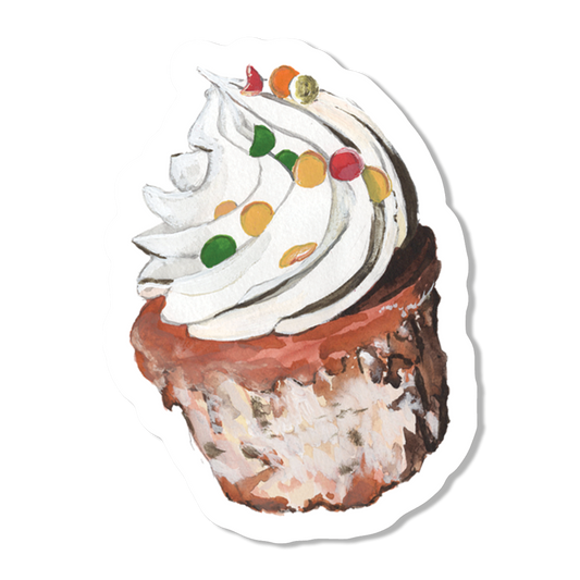 Vanilla Sprinkle Cupcake Vinyl Sticker