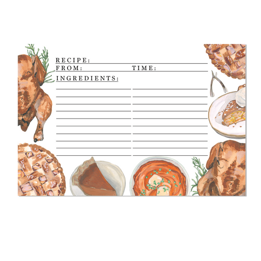 Thanksgiving Recipe Card Set